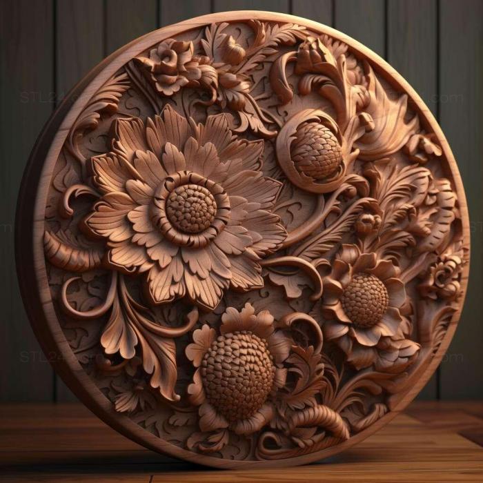 Patterns and decorations (stl Asianthrips bicolor 1, PATTERN_2657) 3D models for cnc