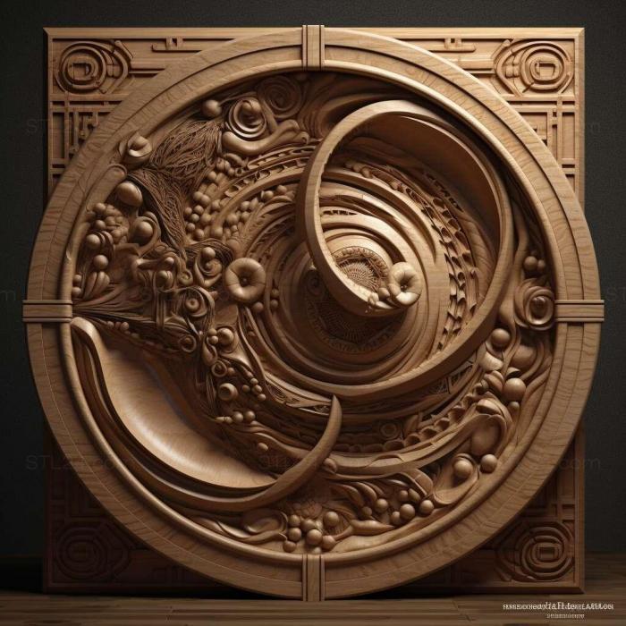 Patterns and decorations (stl Karanemoura curvata 1, PATTERN_2661) 3D models for cnc