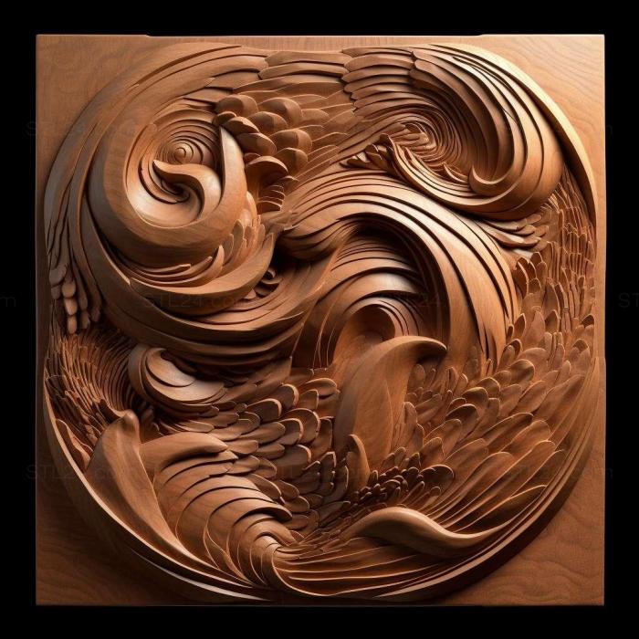 Patterns and decorations (stl Karanemoura curvata 2, PATTERN_2662) 3D models for cnc