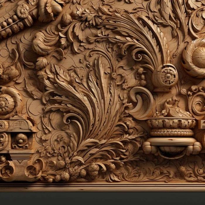 Patterns and decorations (stl architectural design 4, PATTERN_2708) 3D models for cnc