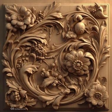 Patterns and decorations stl Fiorianteon 3 3d model