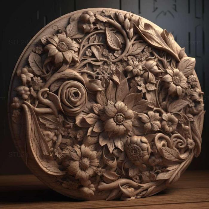 Patterns and decorations (stl Micronecta decorata 2, PATTERN_2742) 3D models for cnc