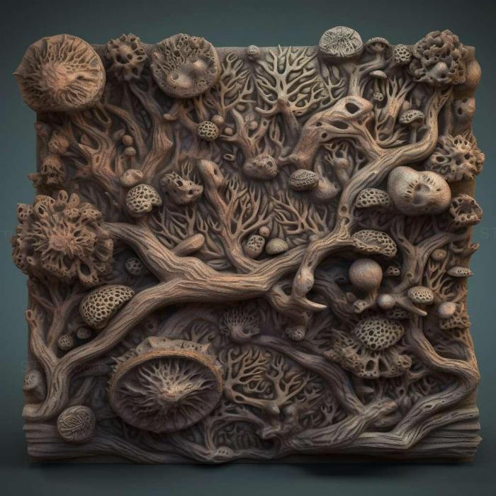 Patterns and decorations (stl Rhizotera dulitensis 2, PATTERN_2766) 3D models for cnc