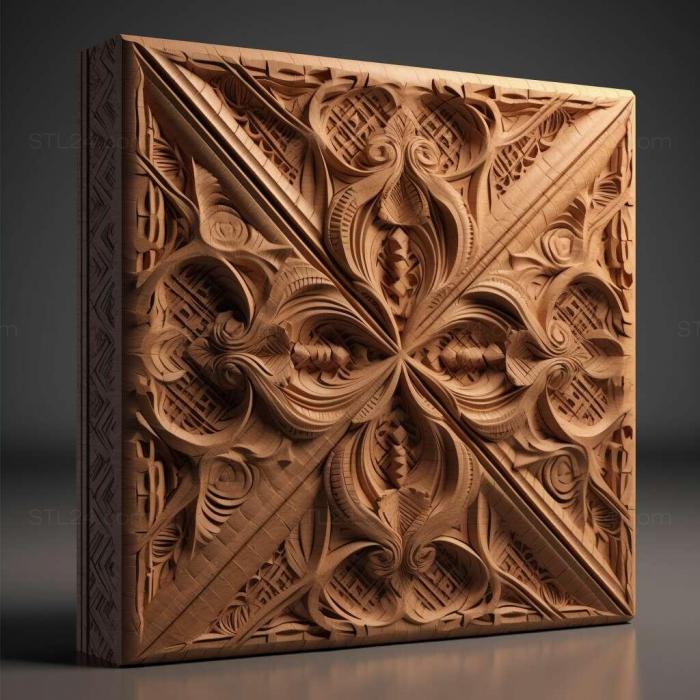 Patterns and decorations (stl Rhomborhina nigra 2, PATTERN_2774) 3D models for cnc