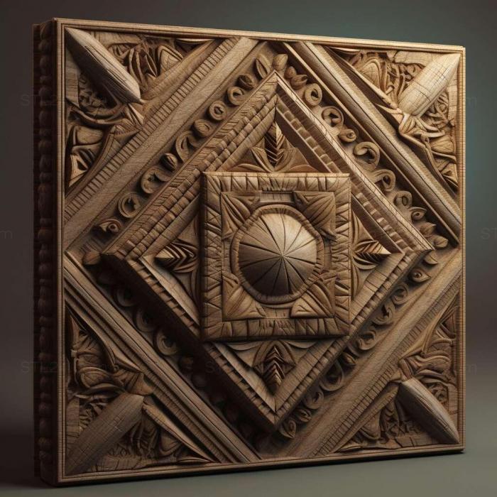 Patterns and decorations (stl Rhomborhina nigra 4, PATTERN_2776) 3D models for cnc