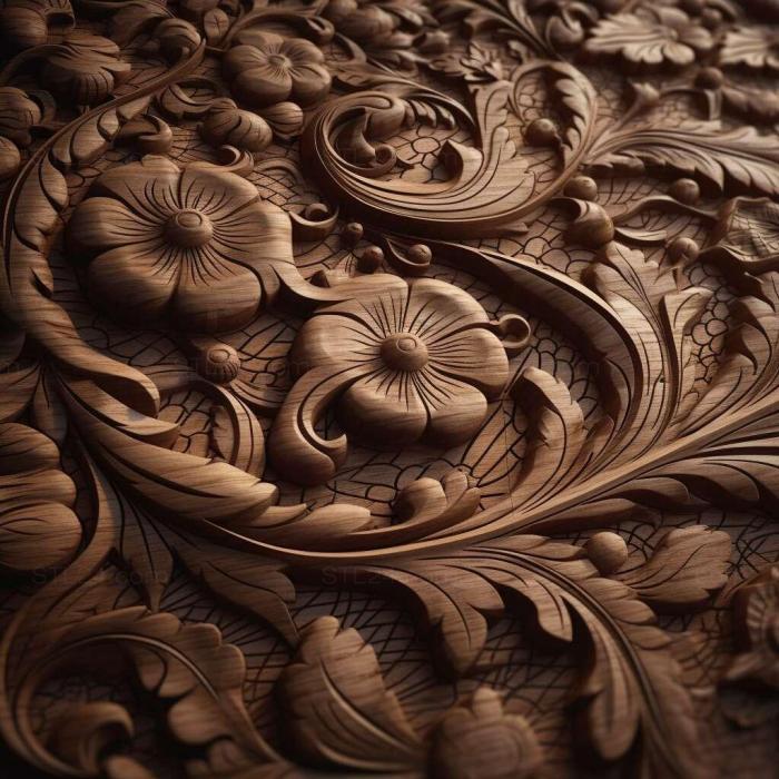 Patterns and decorations (stl photorealistic rendered 1, PATTERN_2777) 3D models for cnc