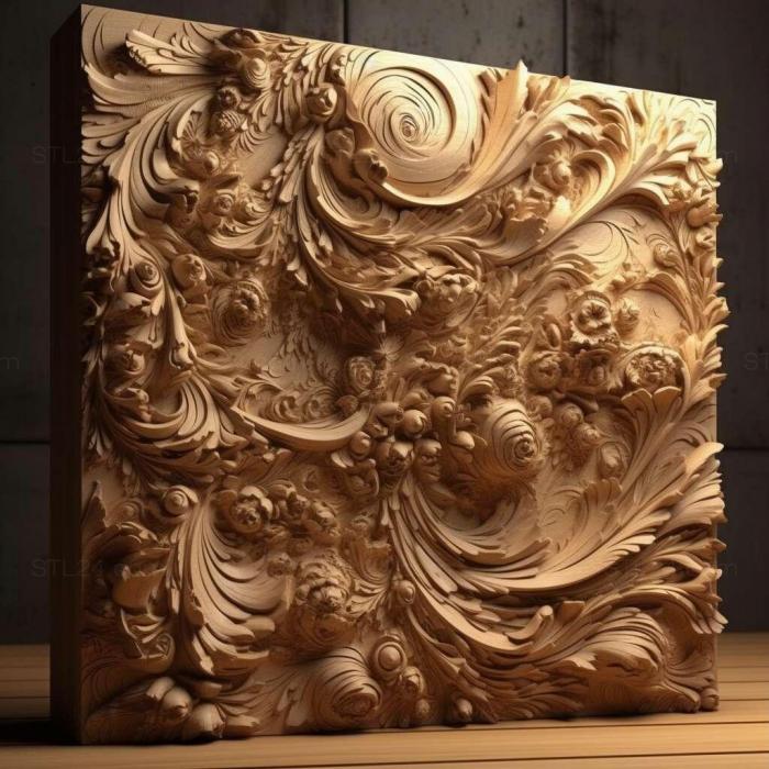 Patterns and decorations (stl photorealistic rendered 2, PATTERN_2778) 3D models for cnc