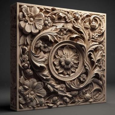 Patterns and decorations stl photorealistic rendered 4 3d model