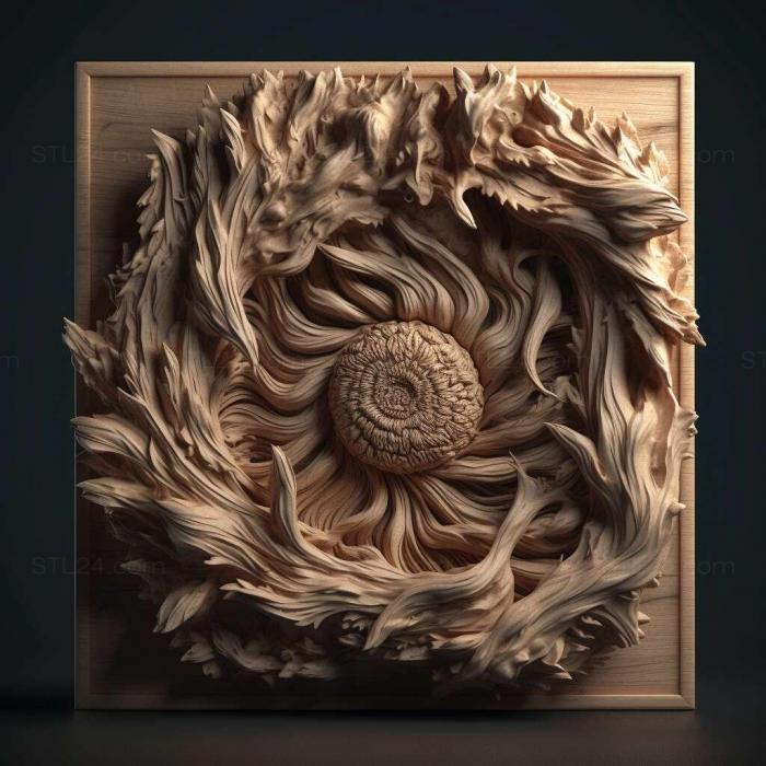 Patterns and decorations (stl Hydrochasma spinosum 3, PATTERN_2783) 3D models for cnc