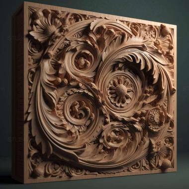 Patterns and decorations stl design studio 1 3d model