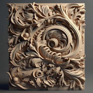 Patterns and decorations stl design studio 2 3d model