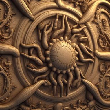 Patterns and decorations stl Centistes auristigma 4 3d model