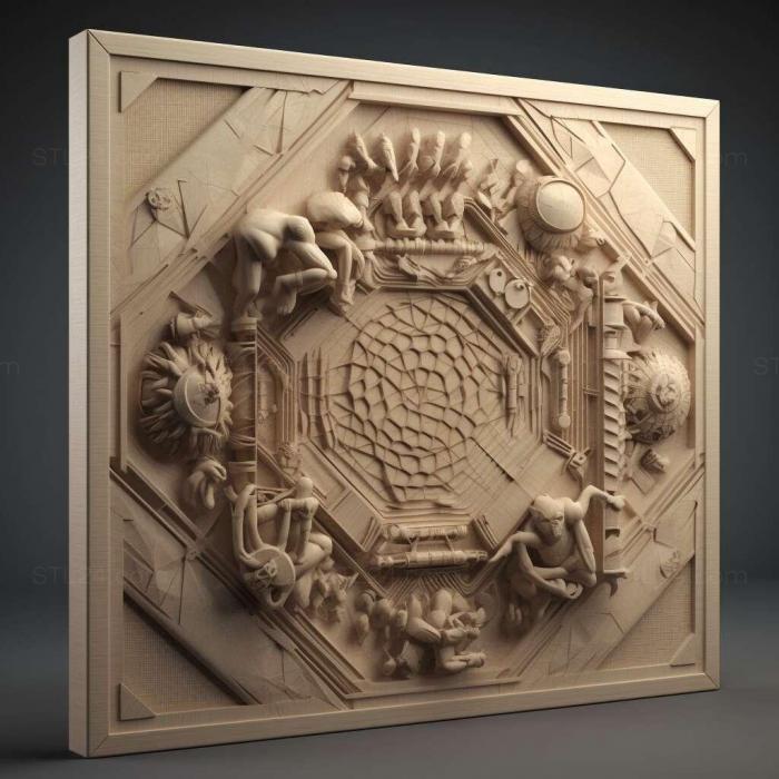 Patterns and decorations (stl Sphex argentatissimus 2, PATTERN_358) 3D models for cnc