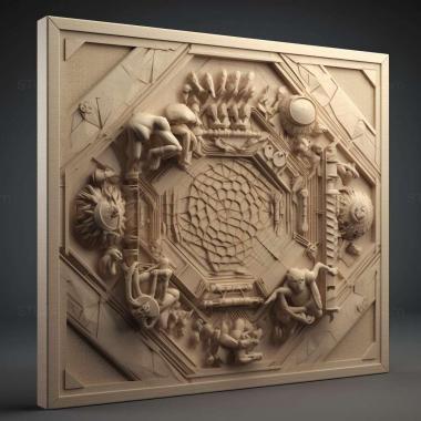 Patterns and decorations stl Sphex argentatissimus 2 3d model
