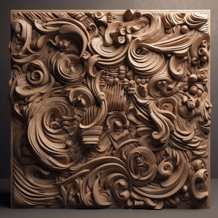 Patterns and decorations (Abstractionism 3, PATTERN_399) 3D models for cnc