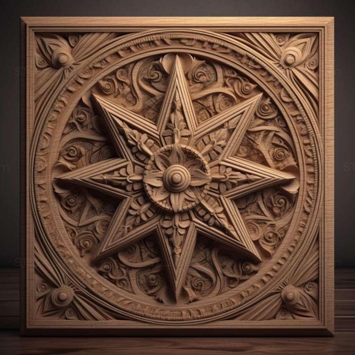 Patterns and decorations (stl Hybometopia starcki 2, PATTERN_406) 3D models for cnc
