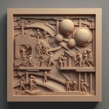 Patterns and decorations Urban Trial Playground 3 3d model