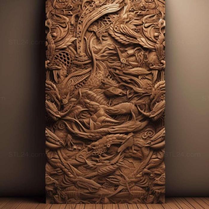 Patterns and decorations (Extremely long 3, PATTERN_459) 3D models for cnc
