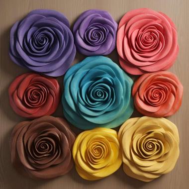 Patterns and decorations st Rainbow roses 2 3d model