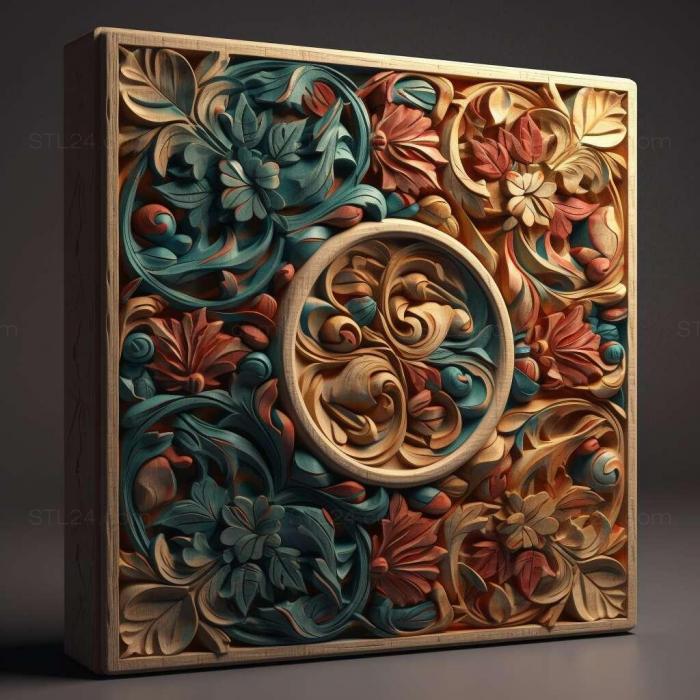 Patterns and decorations (stl Paravespa quadricolor 1, PATTERN_49) 3D models for cnc