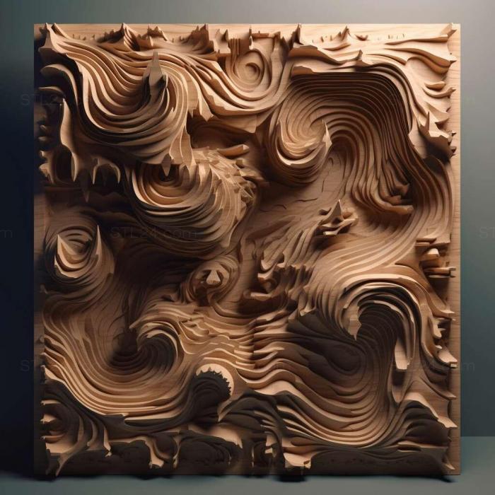 Patterns and decorations (stl generative art 3, PATTERN_495) 3D models for cnc