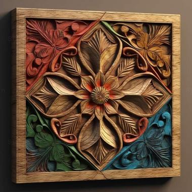Patterns and decorations stl Paravespa quadricolor 3 3d model