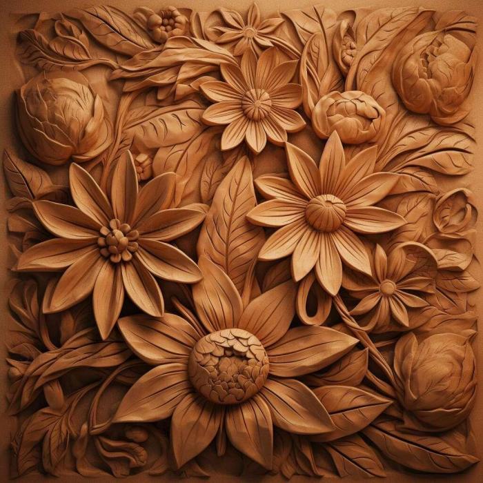 Patterns and decorations (stl Kadupul is the mobeautiful flower in the world 4, PATTERN_548) 3D models for cnc