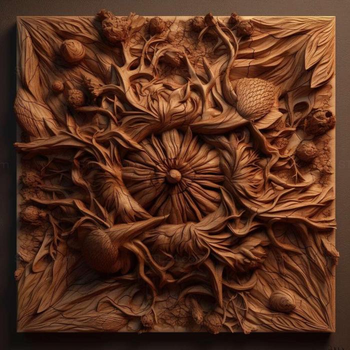 Patterns and decorations (stl Ramphotrigon flammulatum 1, PATTERN_553) 3D models for cnc