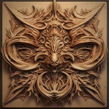 Patterns and decorations stl Ramphotrigon flammulatum 3 3d model
