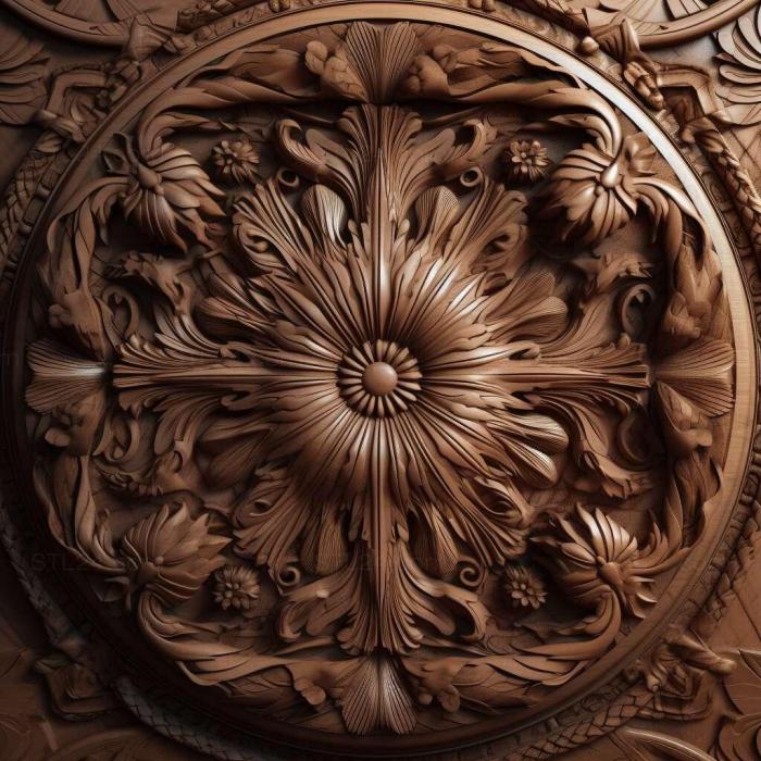 Patterns and decorations (photorealistic intricate 1, PATTERN_593) 3D models for cnc