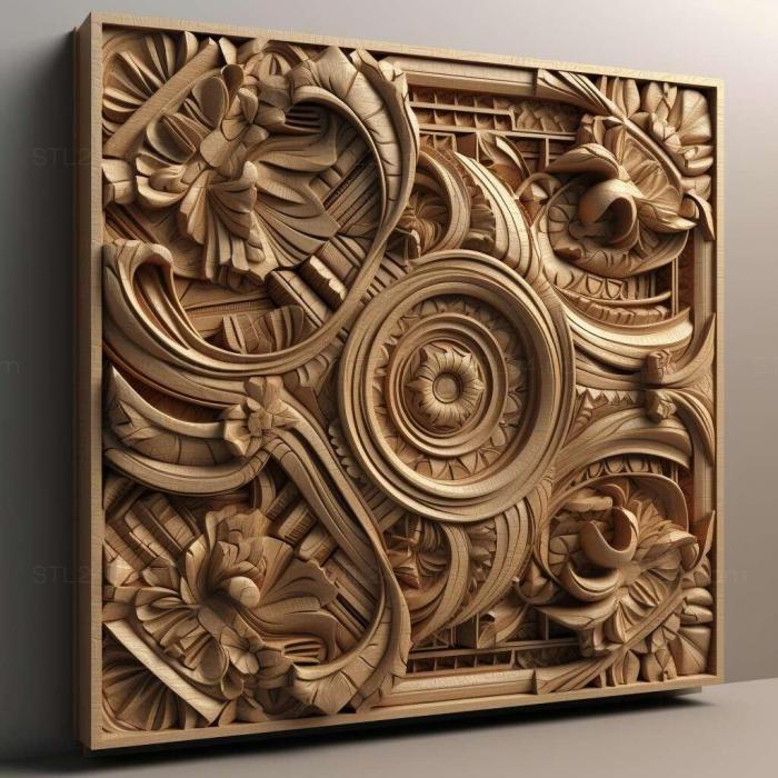 Patterns and decorations (stl Pneumolaelaps 1, PATTERN_609) 3D models for cnc