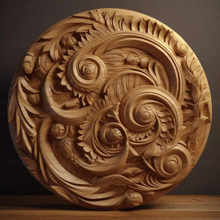 Patterns and decorations (stl Circocylliba 2, PATTERN_634) 3D models for cnc