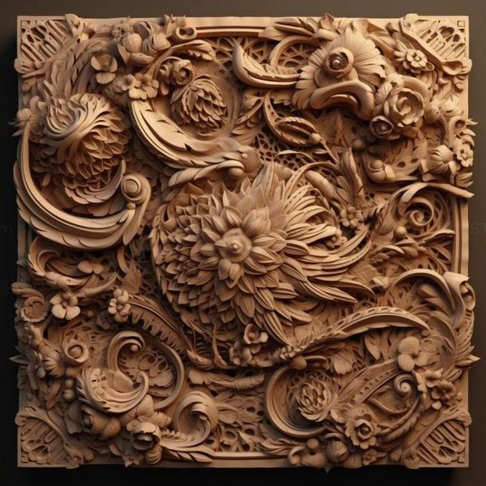 Patterns and decorations (stl hypermaximalist 3, PATTERN_643) 3D models for cnc