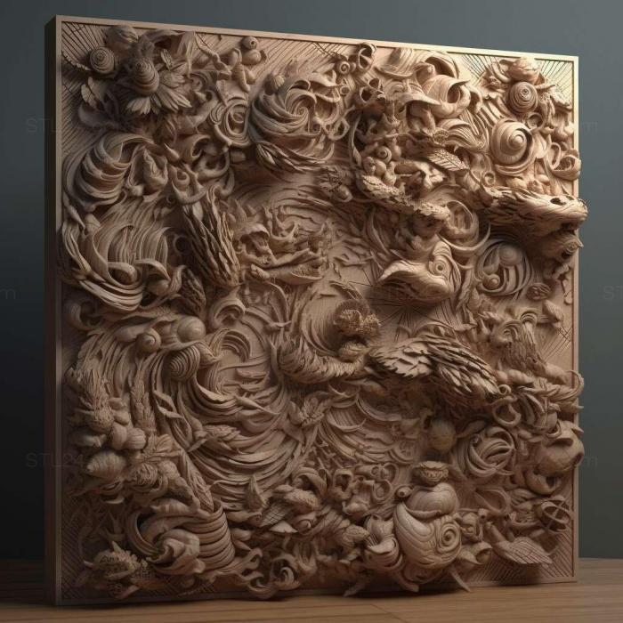 Patterns and decorations (stl Reticulitermes 1, PATTERN_677) 3D models for cnc
