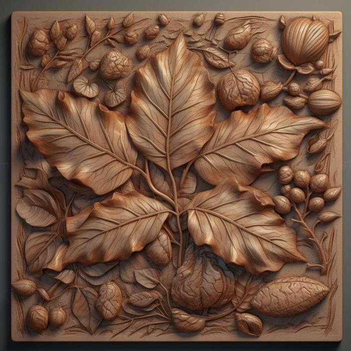 Patterns and decorations (stl Kradibia parvifoliae 2, PATTERN_690) 3D models for cnc