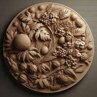 Patterns and decorations stl Kradibia parvifoliae 4 3d model