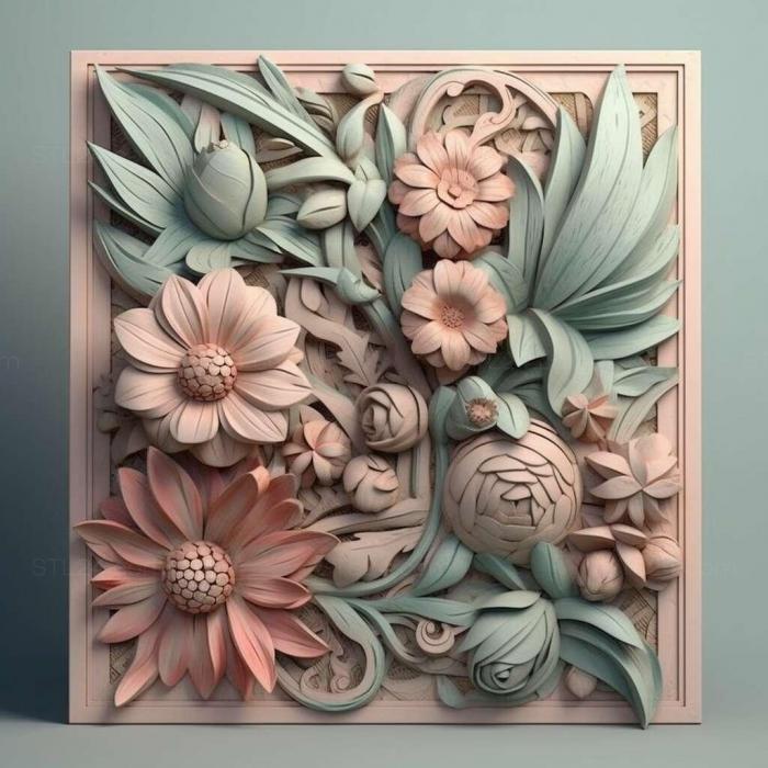 Patterns and decorations (stl pastel colors 3, PATTERN_71) 3D models for cnc