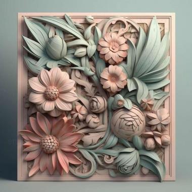 Patterns and decorations stl pastel colors 3 3d model