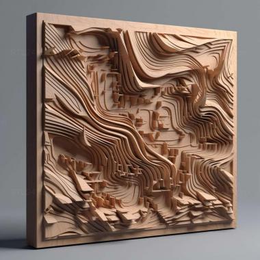 Patterns and decorations stl Hard edge painting 3 3d model