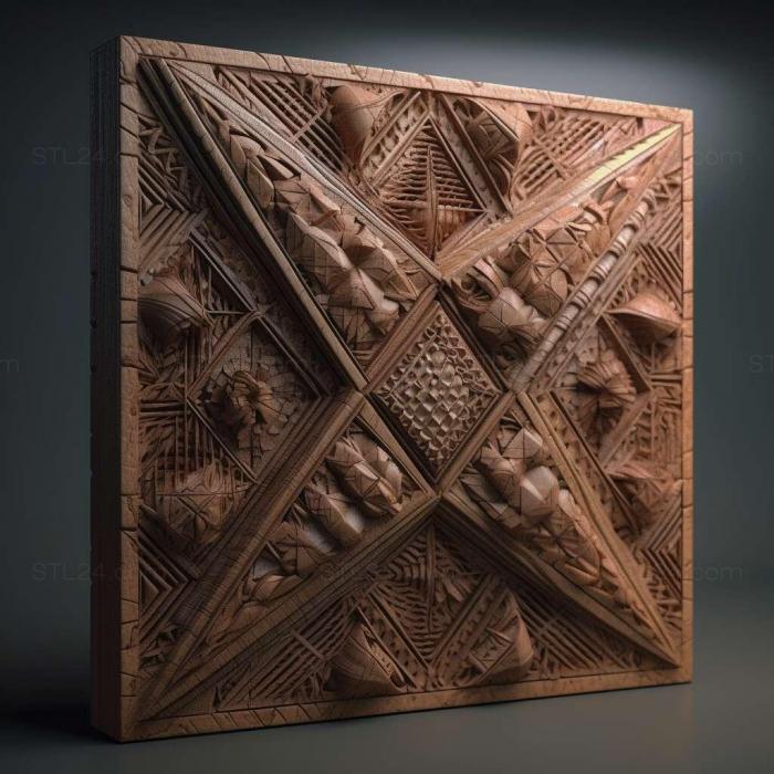 Patterns and decorations (stl Rhomborhina polita 3, PATTERN_747) 3D models for cnc