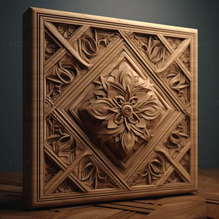 Patterns and decorations (stl Rhomborhina polita 4, PATTERN_748) 3D models for cnc