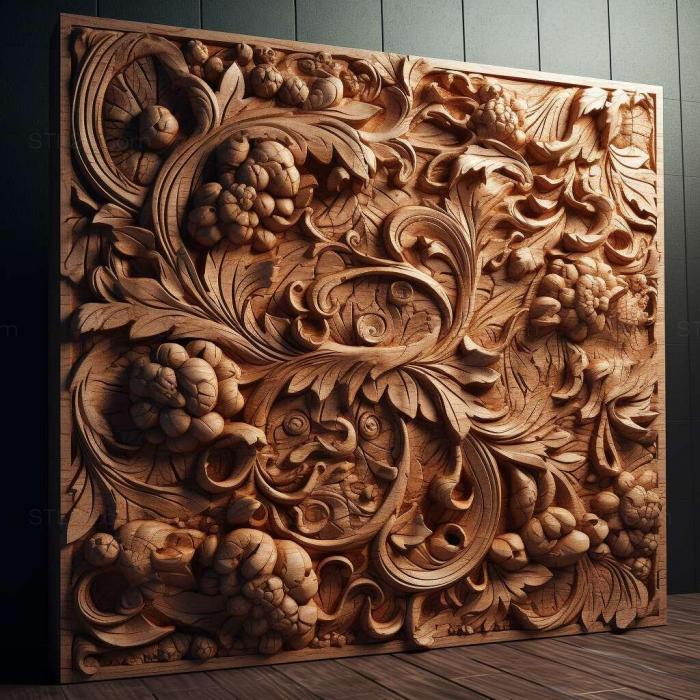 Patterns and decorations (stl Formica brunneonitida 2, PATTERN_750) 3D models for cnc
