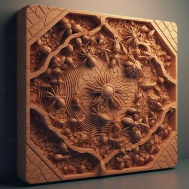 Patterns and decorations stl Sphex caelebs 2 3d model