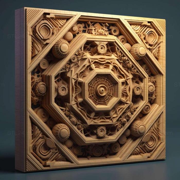 Patterns and decorations (stl Sphex caelebs 4, PATTERN_764) 3D models for cnc