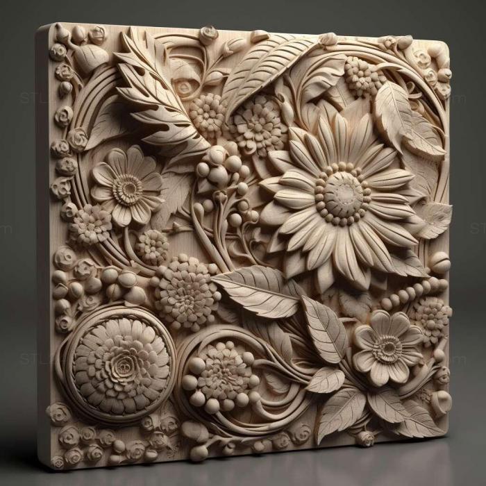 Patterns and decorations (stl Gasteruption 4, PATTERN_768) 3D models for cnc
