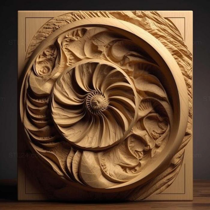 Patterns and decorations (stl golden ratio 1, PATTERN_777) 3D models for cnc