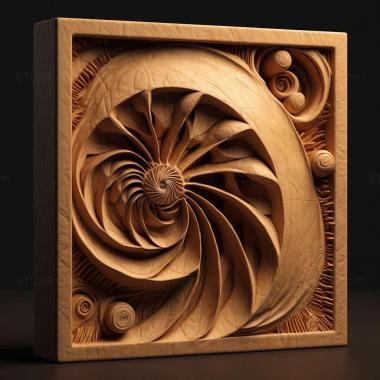 Patterns and decorations stl golden ratio 2 3d model