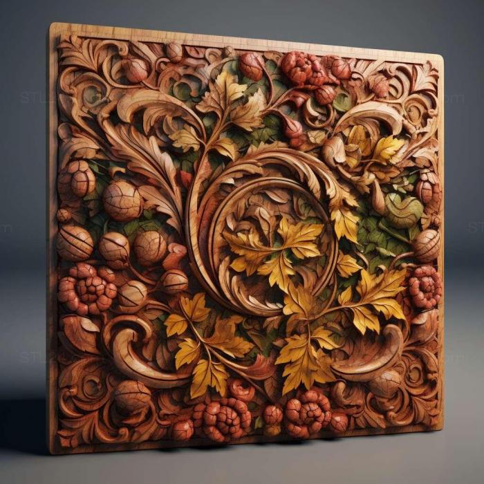 Patterns and decorations (stl color scheme 2, PATTERN_830) 3D models for cnc