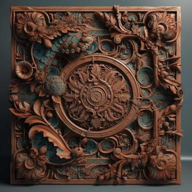 Patterns and decorations stl color scheme 4 3d model