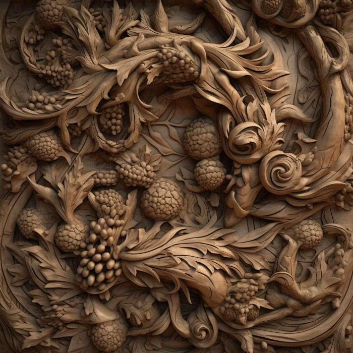 Patterns and decorations (stl Arganaceras vacanti 4, PATTERN_84) 3D models for cnc
